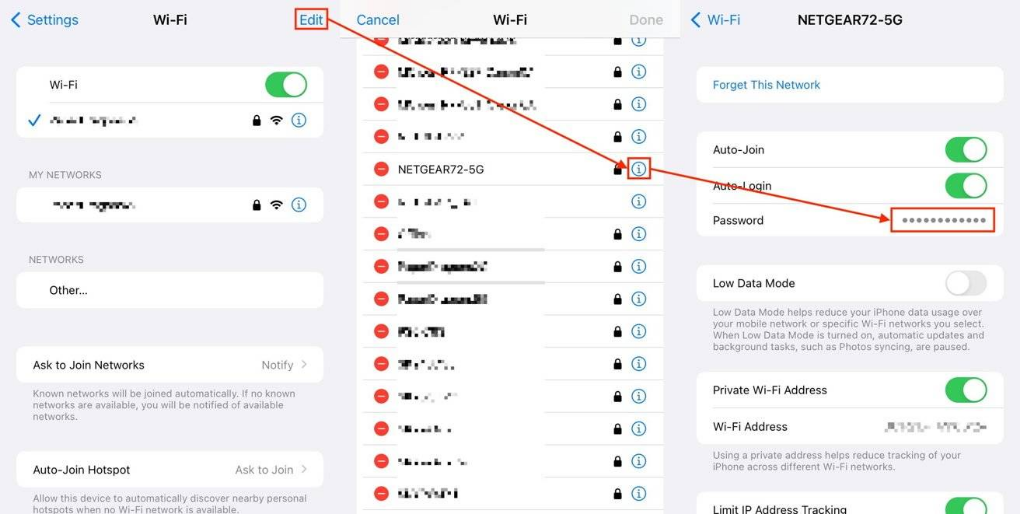 如何在 ios 16 中查看旧网络的 wi-fi 密码？